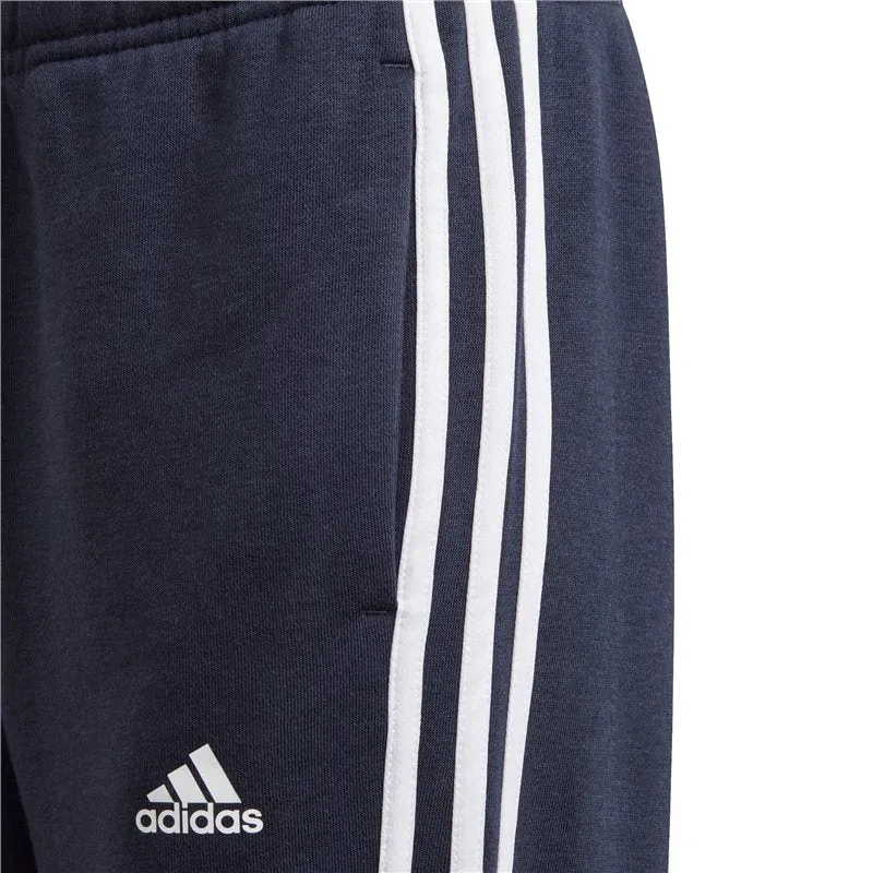 adidas 3 Stripe Fleece Pants - Boys - Legend Ink/White