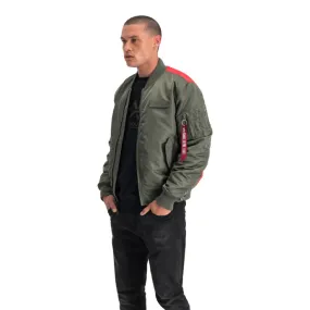 Alpha 108101 Mens Ma-1 Vf Fighter Squad Jacket Green