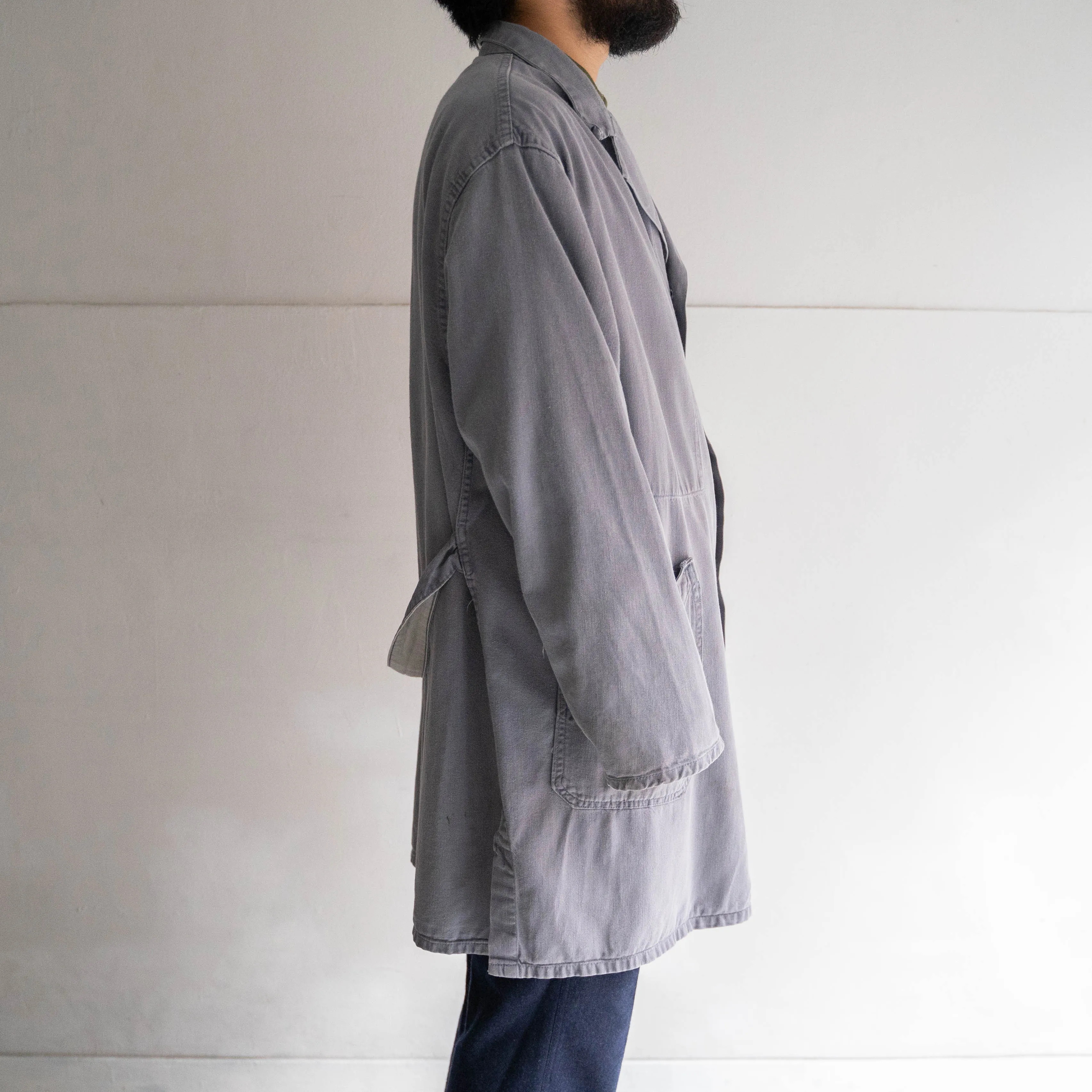 around 1980s Germany gray color work coat