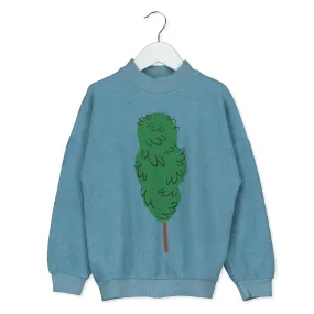 Big Tree Teddy Sweatshirt – blue