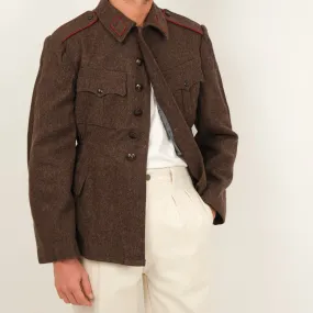 BROWN WOOL ARMY JACKET