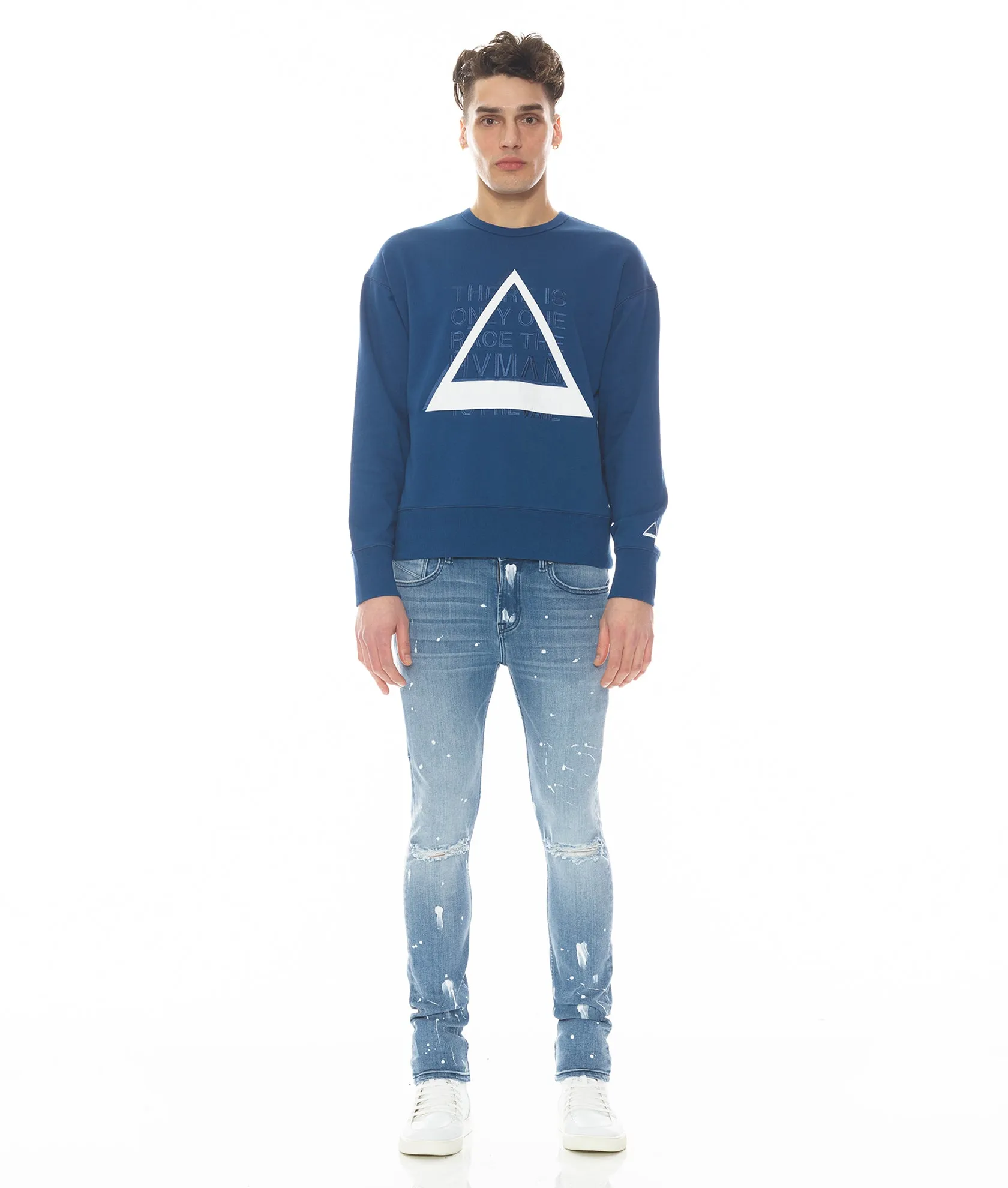 CREW SWEATSHIRT IN CLASSIC BLUE