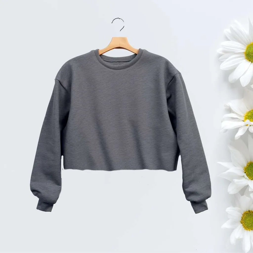 Cropped Crewneck Sweatshirt | Oversized Crop Sweatshirts