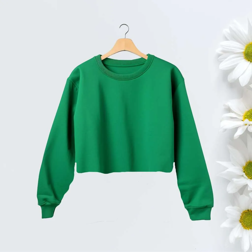 Cropped Crewneck Sweatshirt | Oversized Crop Sweatshirts