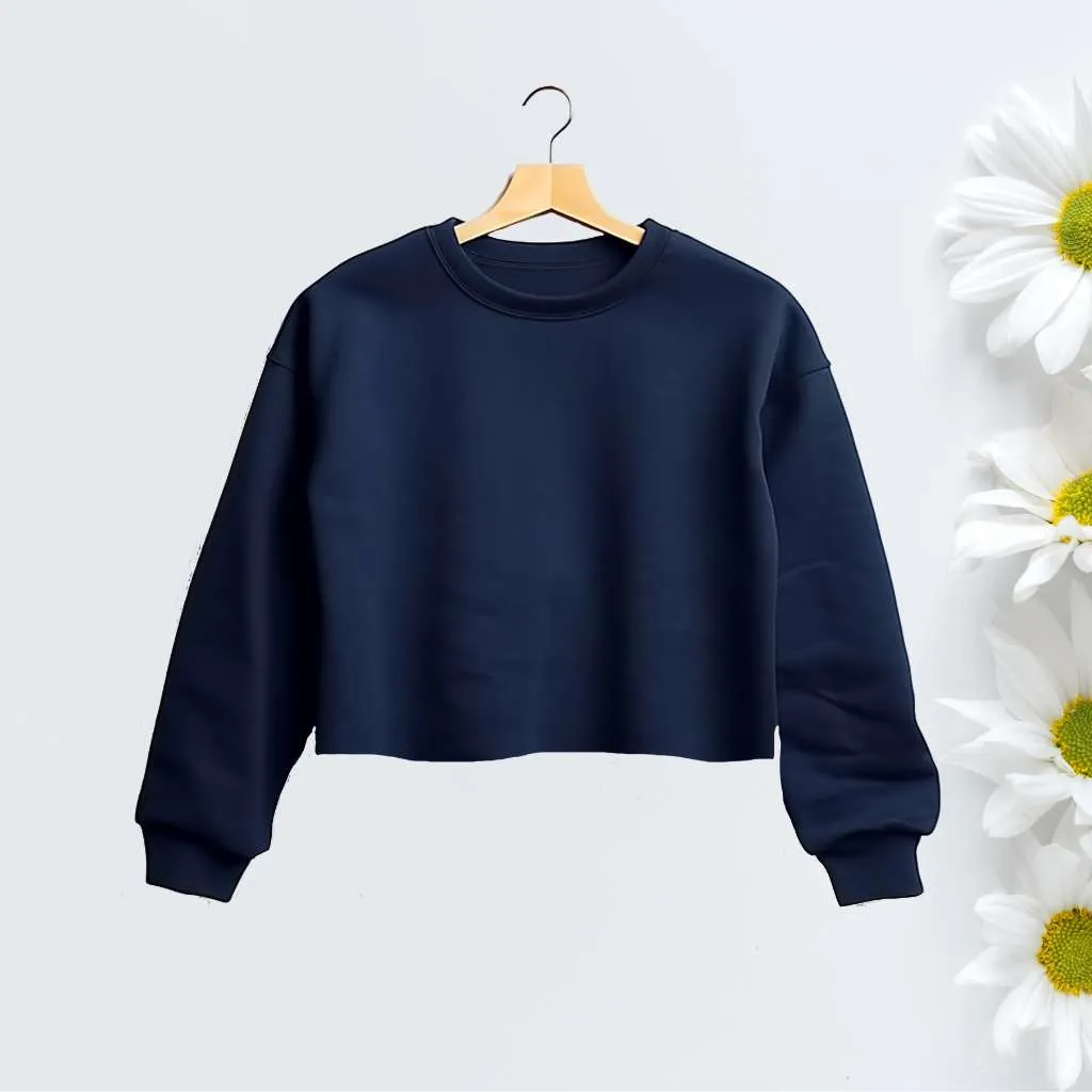 Cropped Crewneck Sweatshirt | Oversized Crop Sweatshirts