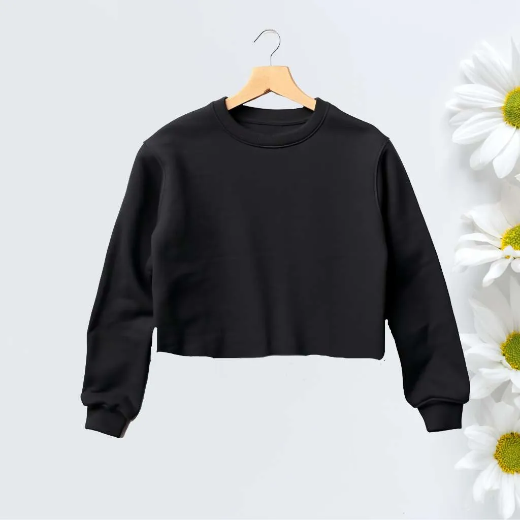 Cropped Crewneck Sweatshirt | Oversized Crop Sweatshirts