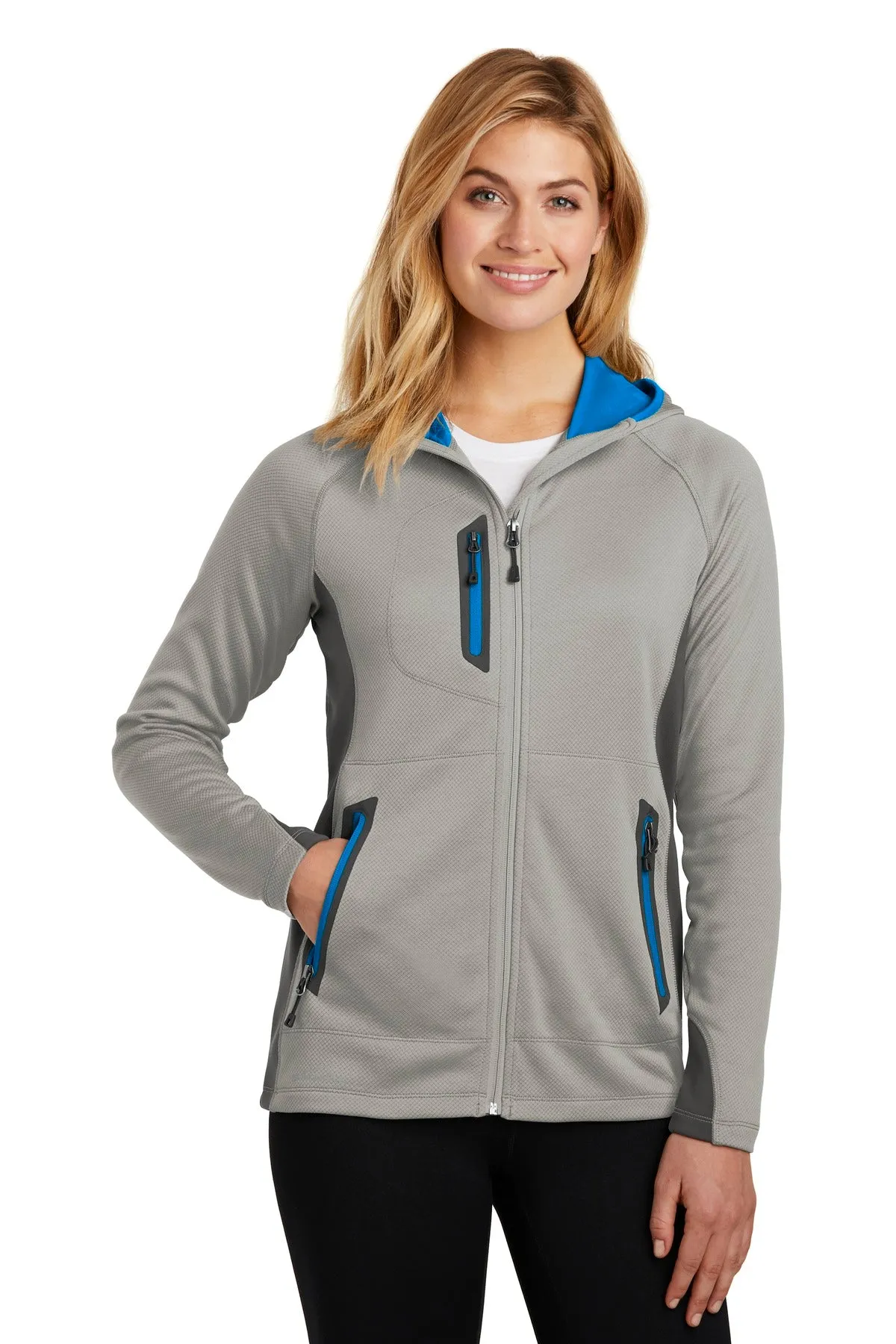 Eddie Bauer Ladies Sport Hooded Full-Zip Fleece Jacket. EB245