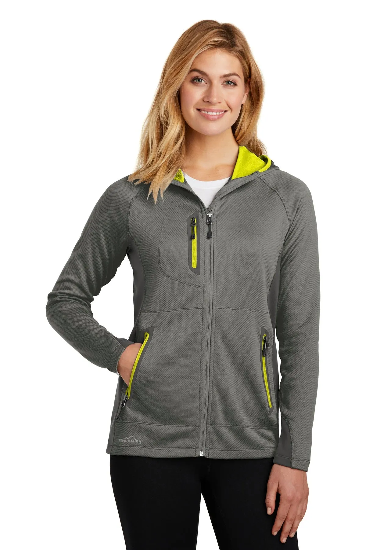 Eddie Bauer Ladies Sport Hooded Full-Zip Fleece Jacket. EB245