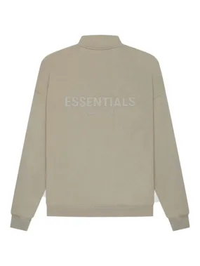 Fear Of God Essentials Back Logo Pullover Mockneck Half Zip Moss/Goat [SS21]