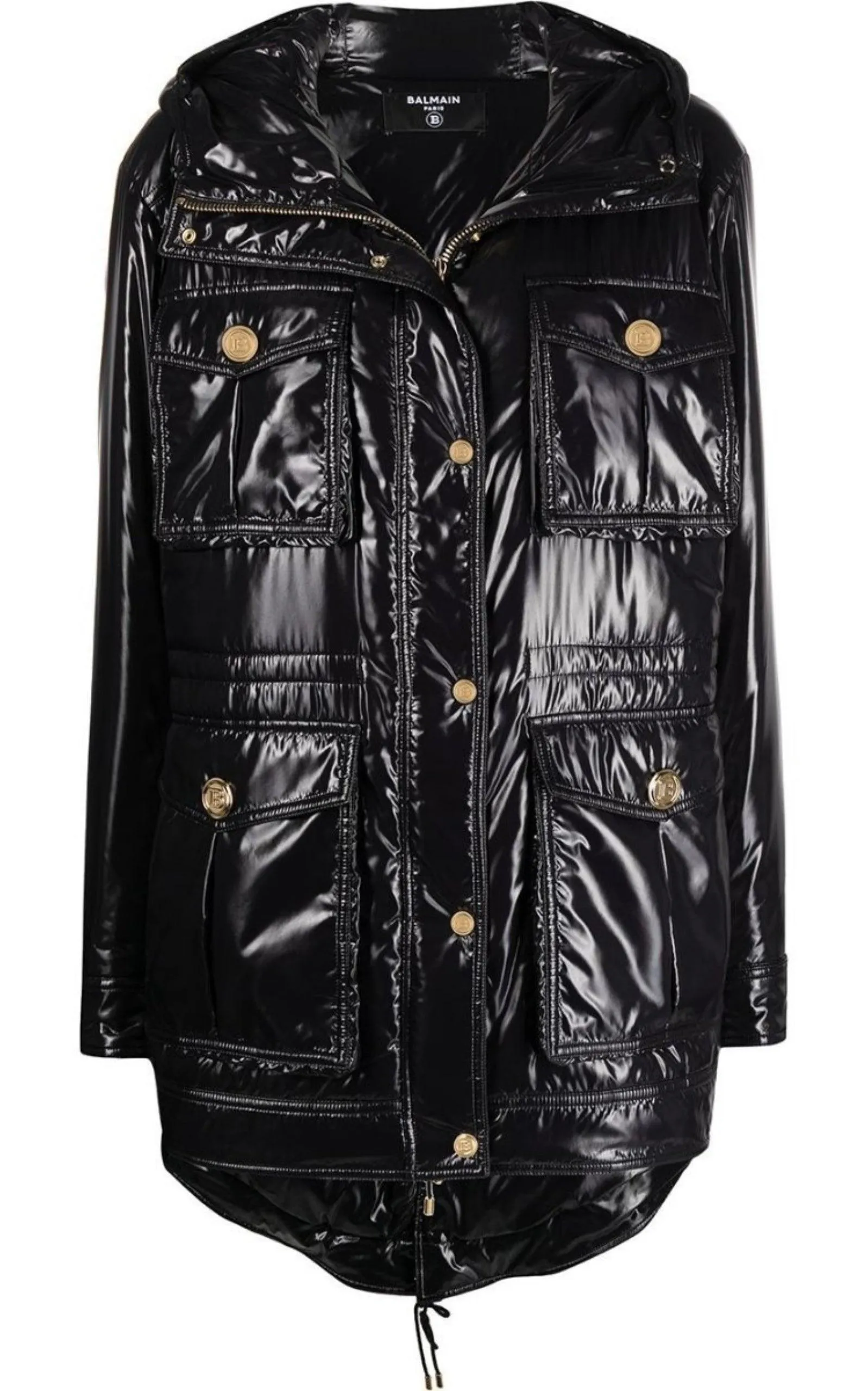 High-shine Hooded Jacket