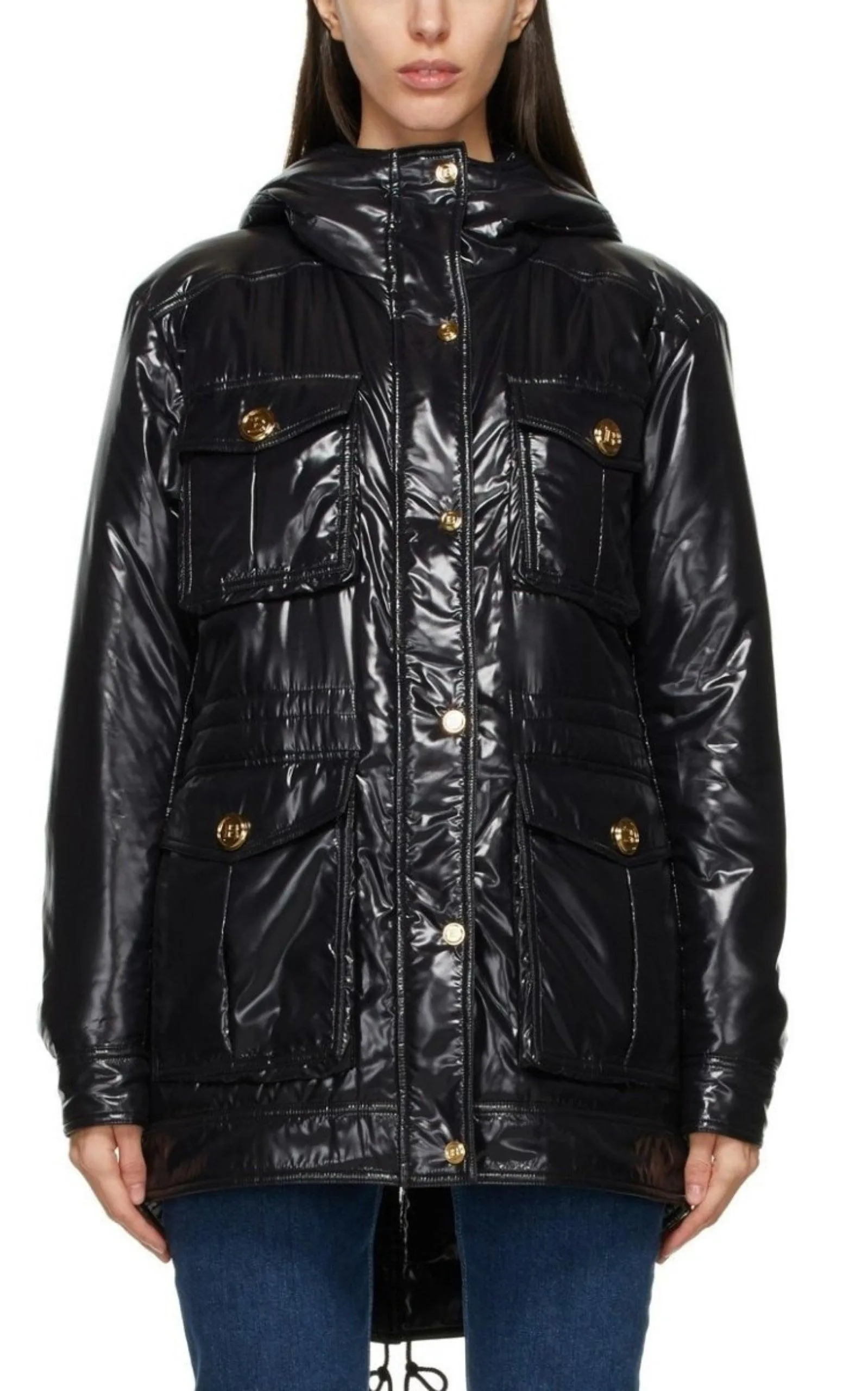 High-shine Hooded Jacket