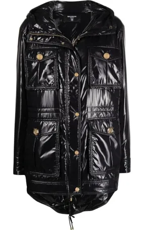 High-shine Hooded Jacket