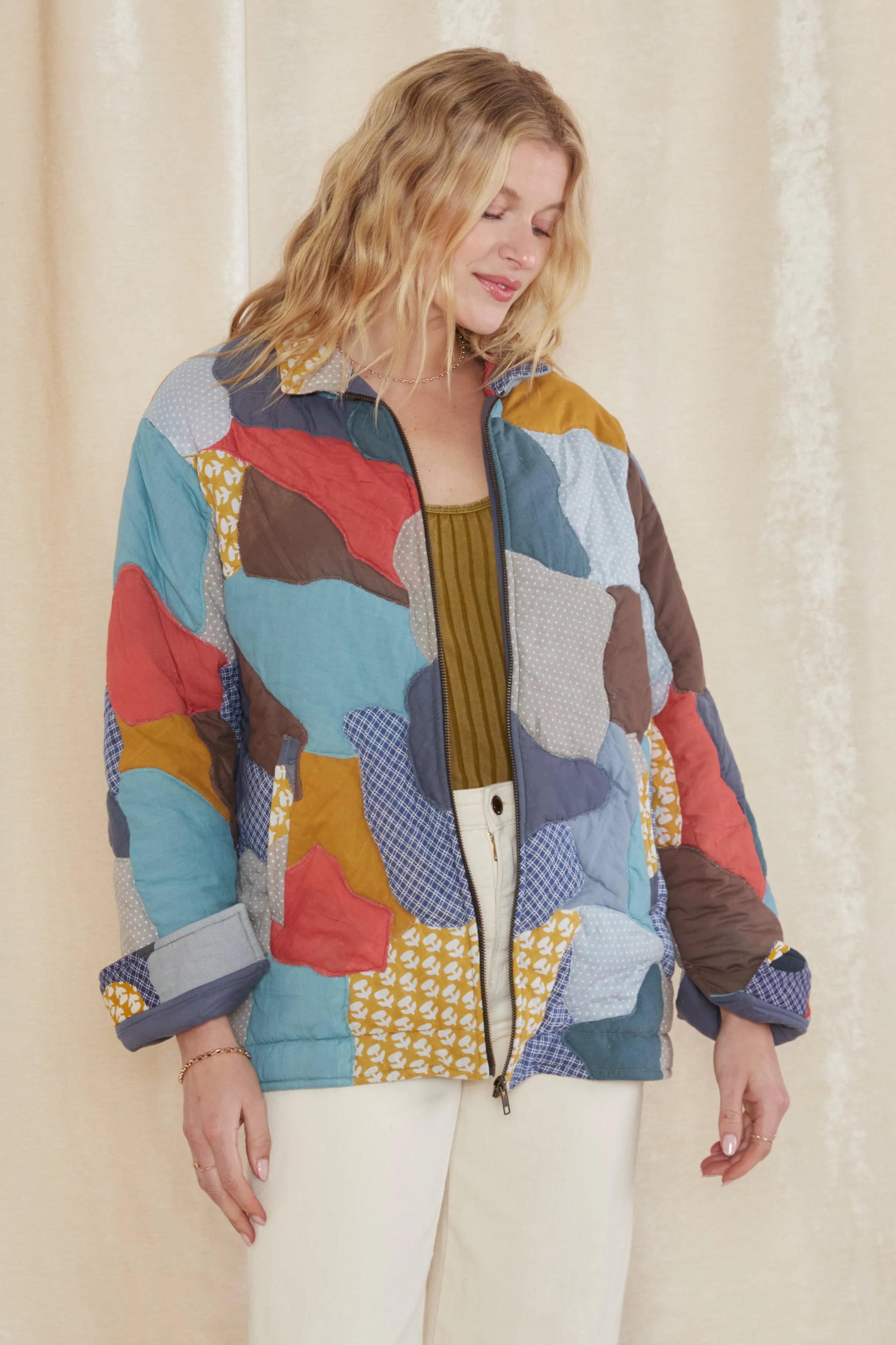 Jasmeet Quilted Patchwork Jacket