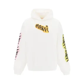 Marni Hoodie en coton à imprimé graffiti