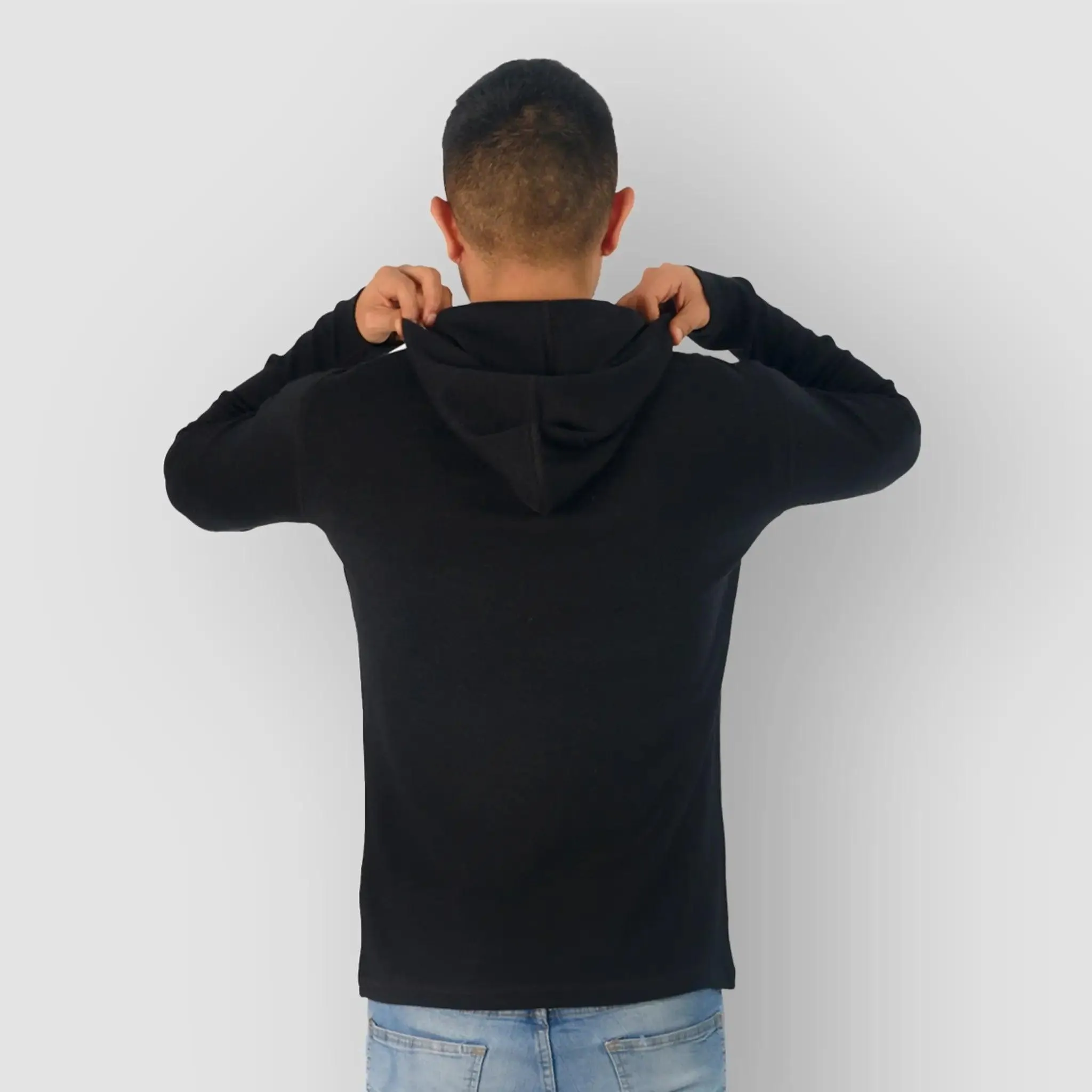 Men's Alpaca Wool Pullover Hoodie: 300 Lightweight