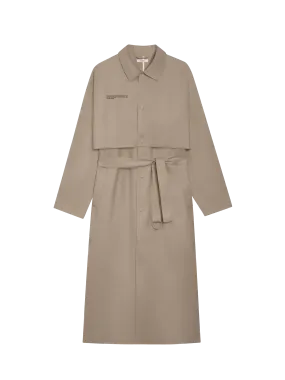 Mens Archive Organic Cotton Trench Coat—taupe