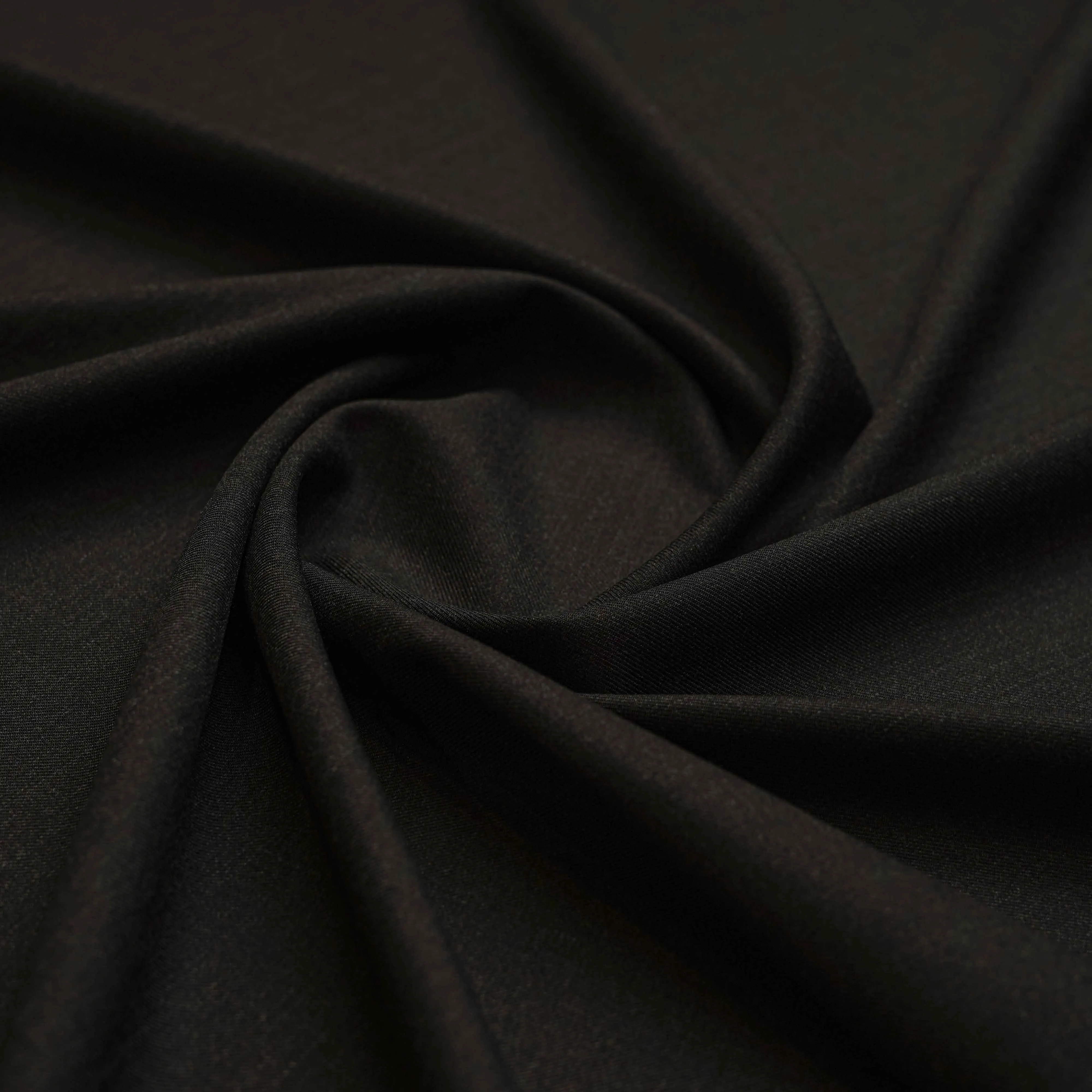 Plain Twill-Charcoal Grey, Wool Blend, Worsted Flannel Fabric