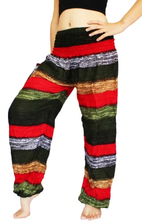 Red Striped Harem Pants