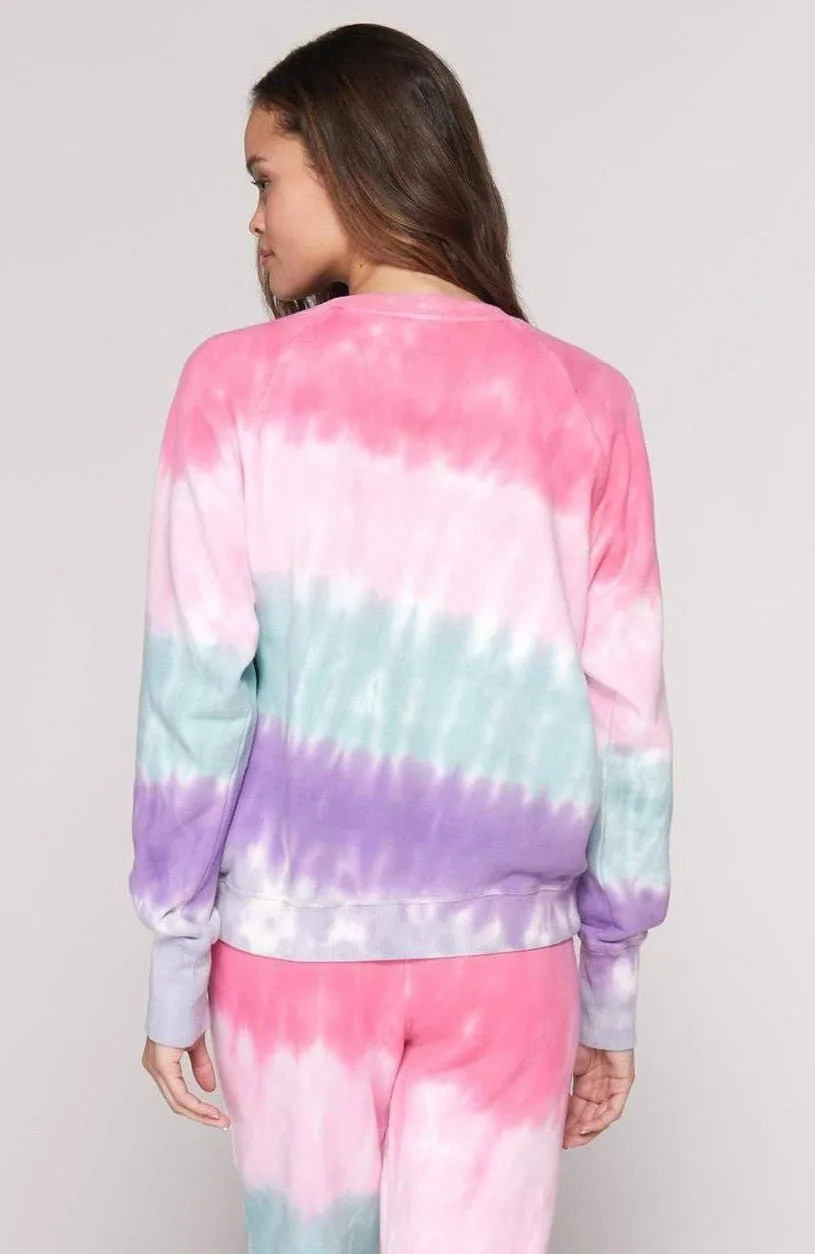 Spiritual Gangster Tie Dye Bridget Raglan Sweatshirt